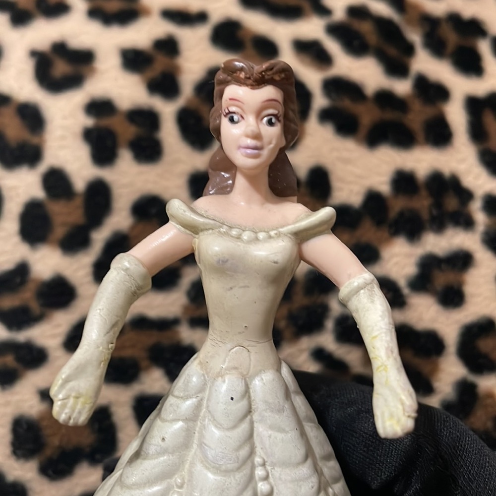 Vintage BEAUTY AND THE Beast 💛Belle Bend Pose Toy 90s Princess Yellow BendEms - Picture 3 of 16